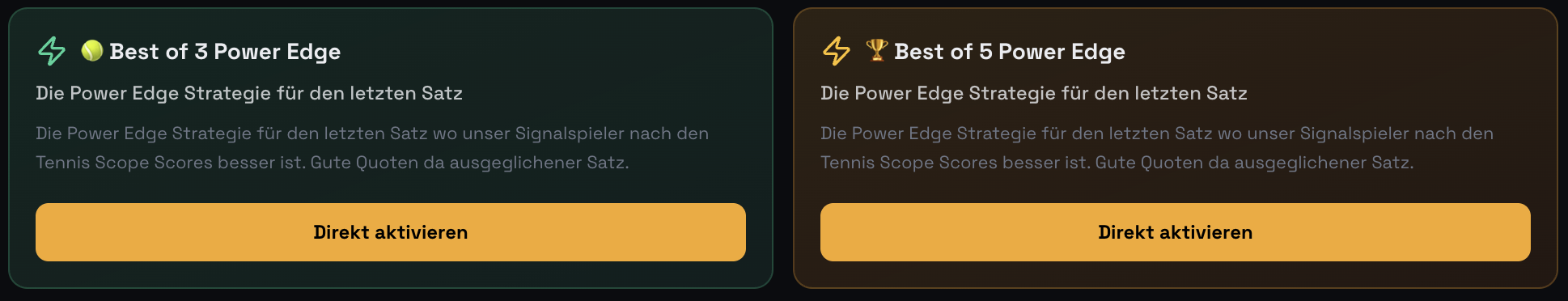 Best of 3 und Best of 5 Power Edge Tennis-Strategien
